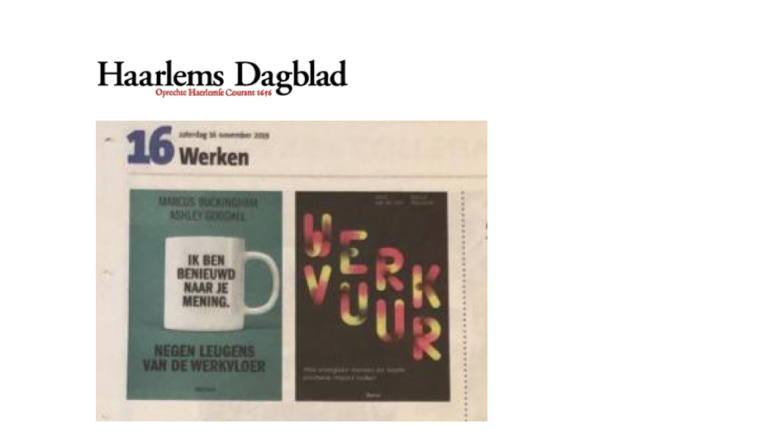 Boekrecensie: Haarlems Dagblad over het nieuwe boek Werkvuur