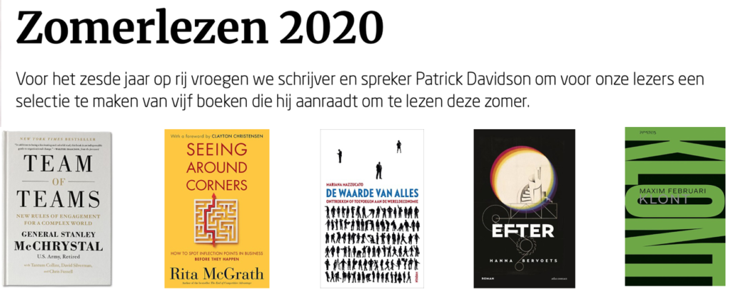 Zomerlezen 2020 - 5 boeken